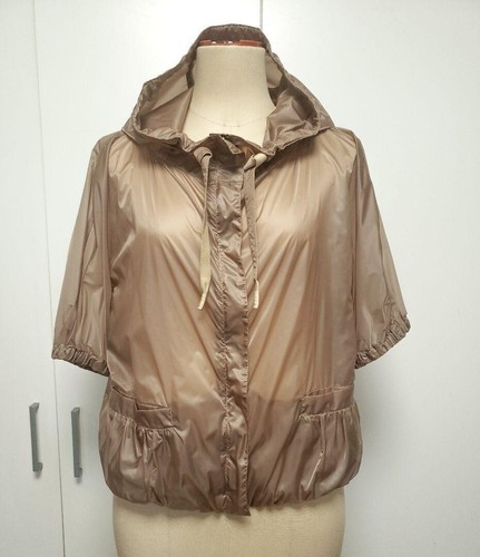 Prada Sports Giacca in nylon trasparente manica corta con cappuccio