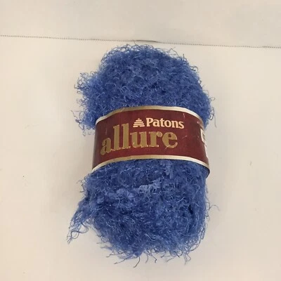 1 Skein Allure Yarn Patons 1.75 oz Lapis Nylon Bulky - Image 1 of 4