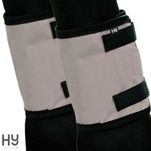Bandas reflectantes para piernas de Hy Equestrian Silva Flash blanco brillo SÉ SEGURO SER VISTO - Imagen 1 de 8