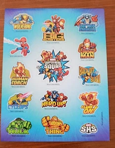 Marvel Super Hero Squad-Hallmark Valentine STICKERS 2009 NEW - Picture 1 of 1