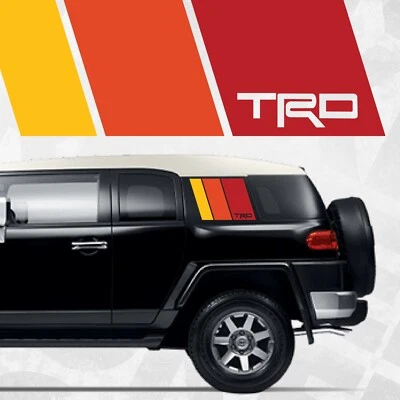 Calcomanías retro laterales compatibles con Toyota FJ Cruiser, rayas de carreras estilo retro TRD Foto 1 de 4