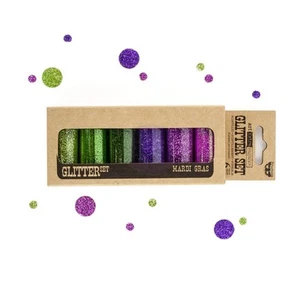 Prima - Finnabair - Art Ingredients - Glitter Set "MARDI GRAS 6 Colors in Each - Picture 1 of 1