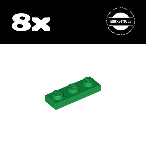 Lego Platte in 1x3 grün 3623 grüne Platten Basic City Neu