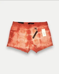 J BRAND Low-Rise Denim Tie-Dye Cut-Off Shorts Red/Orange - NWT- Sz 26(2-4) - Bild 1 von 8