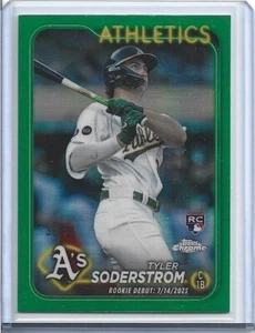 2024 TOPPS CHROME UPDATE GREEN REFRACTOR TYLER SODERSTROM #USC22 RC /99 - Picture 1 of 2