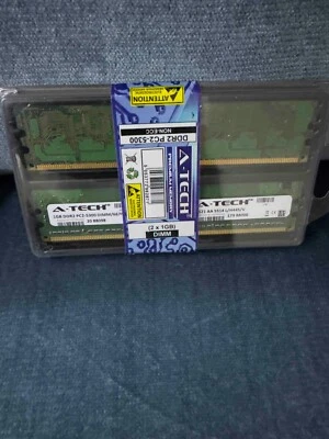 A-Tech 2GB 2 x 1GB PC2-5300 Desktop DDR2 667 MHz DIMM  Memory - Image 1 of 2