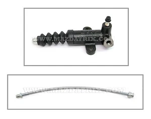 81-82 12A RX7 cilindro esclavo embrague y manguera de acero inoxidable - Imagen 1 de 3