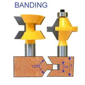 2 pc 1/2"SH Edge Banding Tongue & Groove Router bit Set sct-888 - Picture 1 of 12