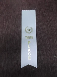 10th Place Award Ribbons flat grey lot of 7 star wreath - Picture 1 of 1