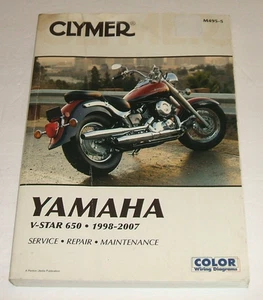 Yamaha V Star 650 Service Manual Xvs650 Custom Classic Silverado Clymer M495-5 - Foto 1 di 7