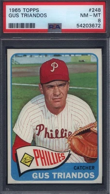 1965 Topps No248 Gus Triandos Phillies PSA 8 - Изображение 1 из 2
