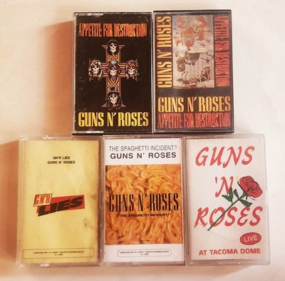 GUNS n ROSES Lot 5 cassettes / tapes pEEruvian South America Rare - Imagem 1 de 2
