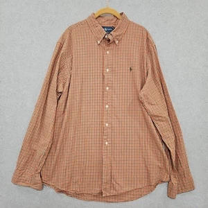 Camisa Polo Ralph Lauren Para Hombre Abotonada Calce Clásico Talla XXL Naranja A Cuadros... - Imagen 1 de 9