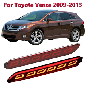 2 PCS Full LED Rear Bumper Reflector Lights Kit For Toyota Venza 2009-2013 - Picture 1 of 7