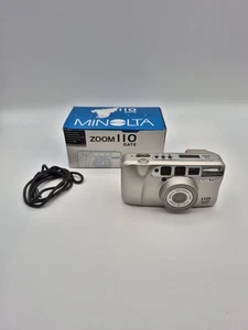 Minolta 110 Zoom Date 38-110mm Point & Shoot Film Camera with Box/Wrist Strap - Picture 1 of 10