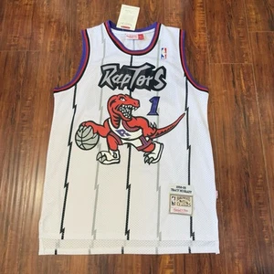 Camiseta Tracy Mcgrady Mitchell & Ness Toronto Raptors Talla L Se Ajusta Mediana ¡Nueva! - Imagen 1 de 13