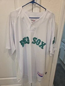  Majestic Boston Red Sox Authentic St Patricks Day! MLB Batting Team Trikot 2XL  - Bild 1 von 5