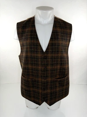 ORVIS - LANA Chaleco a Cuadros Para Hombre XL Chaleco Tweed - EXCELENTE Foto 1 de 4