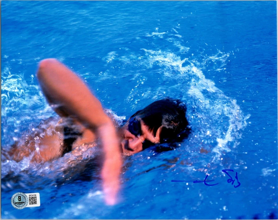 FOTO ASSINADA POR MARK SPITZ 8X10 BECKETT BAIXO CERTIFICADO DE AUTENTICIDADE NADADOR OLÍMPICO EUA 8 - Imagem 1 de 1