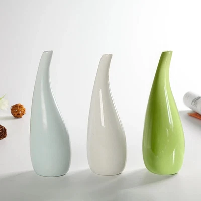 Moderne Keramikvase Blumenstrauß Dekor Tisch Deko Fensterbank - Bild 1 von 4