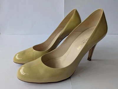 Russell & Bromley London Pale Yellow High Heel Shoes 40½ Great Con - Image 1 of 4