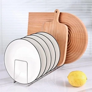 1/2x Teller Aufbewahrung Regal Organizer für Küche Schrank Schüsseln Abtropffläche Halter - Bild 1 von 17