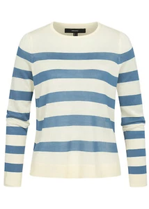 Suéter de punto mujer Vero Moda estampado de rayas beige azul N24020087 - Imagen 1 de 3
