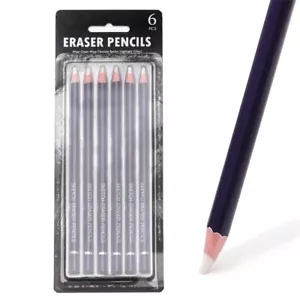 6PCS Eraser Pencils Sketch Pencil Eraser Drawing Pen Erasers Pen Shape Erasers - Picture 1 of 9