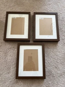 Lot of 3 IKEA Ribba for 5" x 7" Photo Frame Walnut Brown Color Size 11" x 9" - Picture 1 of 5