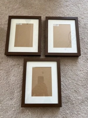 Lot of 3 IKEA Ribba for 5" x 7" Photo Frame Walnut Brown Color Size 11" x 9" - Image 1 of 4