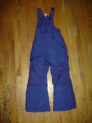LANDS' END GIRLS WINTER WARM SKI SNOW SQUALL PANTS BIB Size 5 PURPLE VERY CUTE - Image 1 of 4