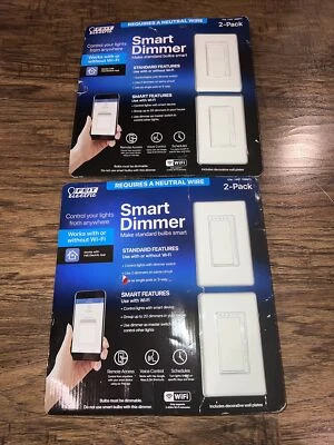 2 - 2 Packs Feit Electric Wi-Fi Smart Dimmer, 2-pack Alexa Siri & Google App - Image 1 of 4
