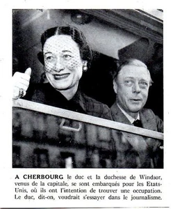 1950 -- DEPART DE CHERBOURG DU DUC ET DUCHESSE DE WINDSOR VERS USA 3L555 - Picture 1 of 1