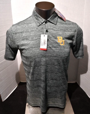 BAYLOR BEARS Men's Green Space DyeStriped POLO SHIRT ANTIGUA S-2XL NWT - Image 1 of 4