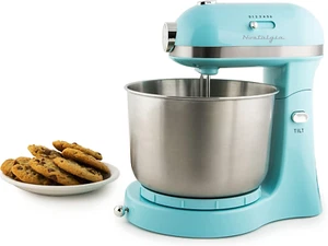 Classic Retro Professional 3,5 Quart Standmixer Neigbarer Kopf und Edelstahlschüssel - Bild 1 von 12