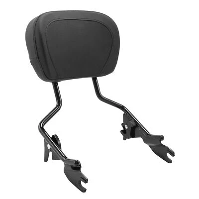 Black Detachable Backrest Sissy Bar For Harley Touring Road King Glide 2009-2025 - Image 1 of 4