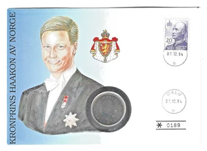 Numismatic Letter Norway Crown Prince Haakon 1994 - Picture 1 of 1
