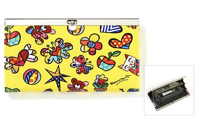 ✿ ROMERO BRITTO ✿ SNAP CLOSE БУМАЖНИК: МИНИ ЗНАКОВЫЙ ДИЗАЙН ** НОВЫЙ **  - Изображение 1 из 2