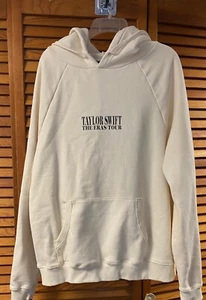Taylor Swift Eras Tour Cream Hoodie Medium ORIGINAL-PREOWNED - Picture 1 of 5