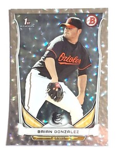 2014 Bowman Draft 1st Brian Gonzalez Silver Ice Parallel #dp85 Orioles Rookie 