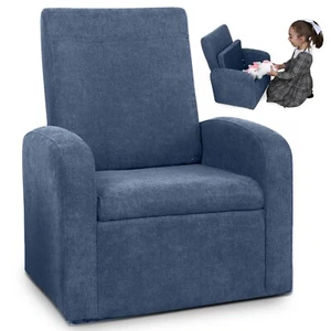 STASH Comfy Folding Kids Toddler Plush Sofa Lounge Chair with Storage - Picture 1 of 37