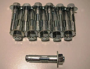 Konvolut 12 Stück Hillman 3/8" x 1-7/8" Sechskantkopf Betonhülsenanker verzinkt - Bild 1 von 2
