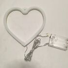 7-1/2? Red Heart Neon Sign Battery Operated Decoration Led Hanging Wall Lamp