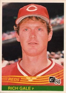 1984 Donruss Baseball #140 - Rich Gale - Cincinnati Reds  84-134 - Picture 1 of 2