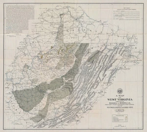 1899 Oil and Gas Field Map of West Virginia - Picture 1 of 3