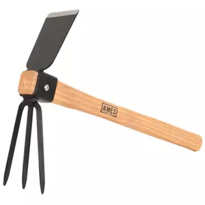 NEW Garden Hoe Cultivator Combo Wood Handle Durable Tool for Soil Tilling - Picture 1 of 12