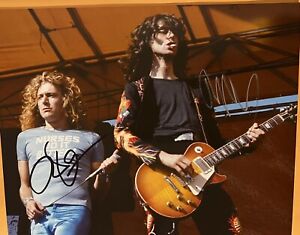 Robert Plant & Jimmy Page signed photo with COA Led Zeppelin Autograph Signature