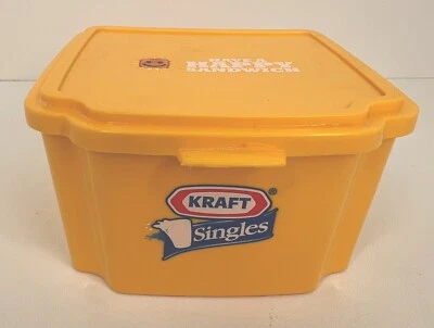 Kraft Singles American Cheese Plastic Storage Container Yellow Happy Sandwich - Image 1 of 4
