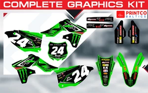 Kawasaki KX KXF 65 85 250 450 2013-2025 complete graphics kit 21 mil - Picture 1 of 9