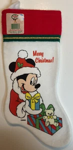 VINTAGE Walt Disney Kurt S Adler Felt Christmas Stocking MICKEY MOUSE NEW - Picture 1 of 7